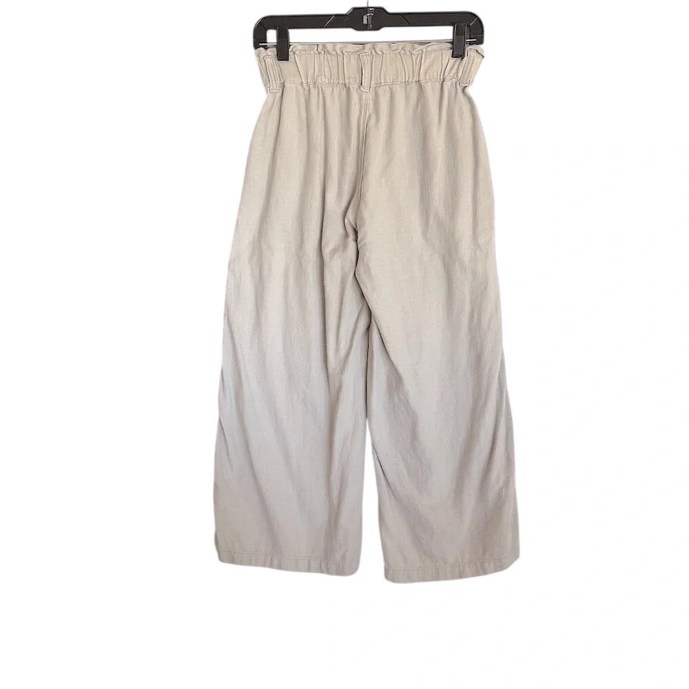BLANKNYC Women's XS cream Linen Pants Casual‎ Elastic Waist - Picture 3 of 9